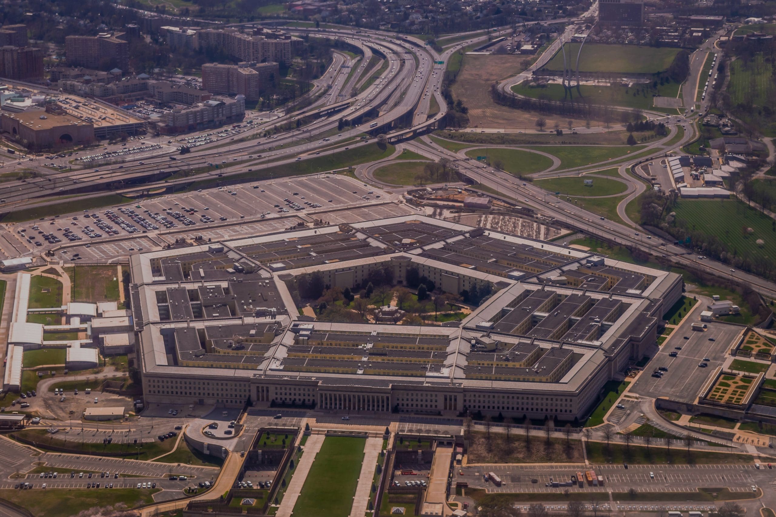 The Pentagon from above in Washington, DC